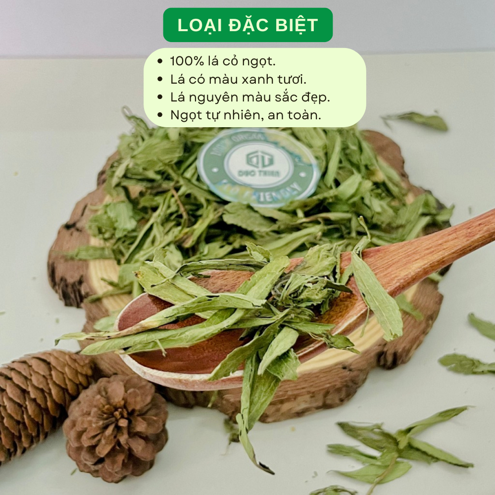 Cây Cỏ Ngọt Loại 1 Đức Thiện (Khô, Sạch, Thơm) – Hỗ Trợ Tiểu Đường, Giảm Đường, Giải Nhiệt, Lợi Tiểu