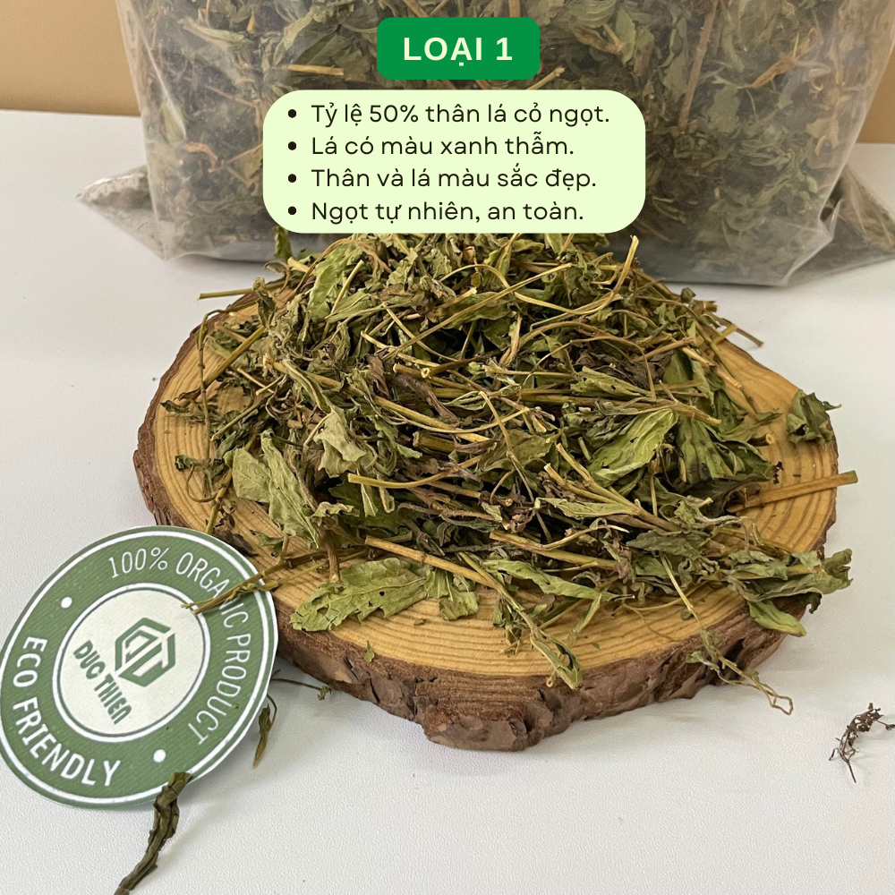 Cây Cỏ Ngọt Loại 1 Đức Thiện (Khô, Sạch, Thơm) – Hỗ Trợ Tiểu Đường, Giảm Đường, Giải Nhiệt, Lợi Tiểu