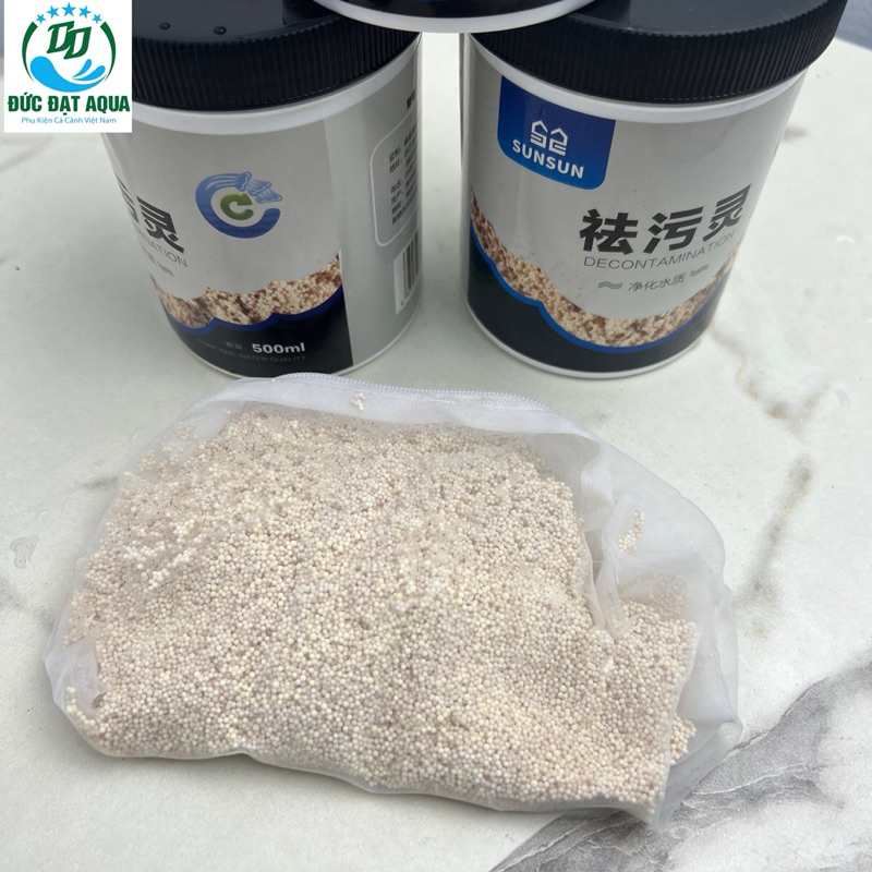 Purigen SunSun Vật Liệu Lọc Trong Nước Cao Cấp Kèm Túi  220ml, 500ml khử màu vàng nước 3