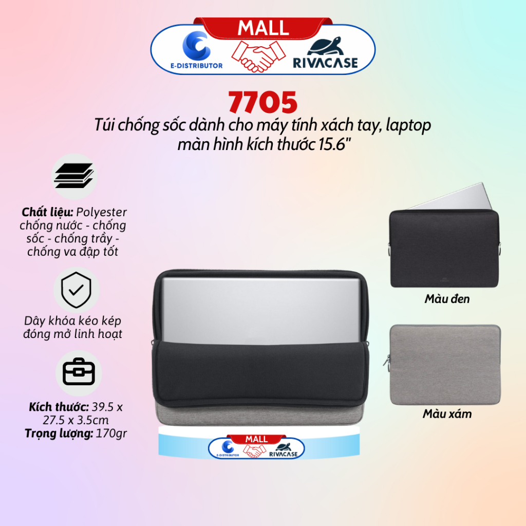[HỎA TỐC] Túi chống sốc dành cho Laptop 15.6 inch Rivacase 7705 - Hàng ...