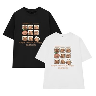 Áo thun CAPYBARA unisex form rộng tay lỡ cổ tròn CAPYBARA, Áo phông cotton 60 siêu hot hit new 2024