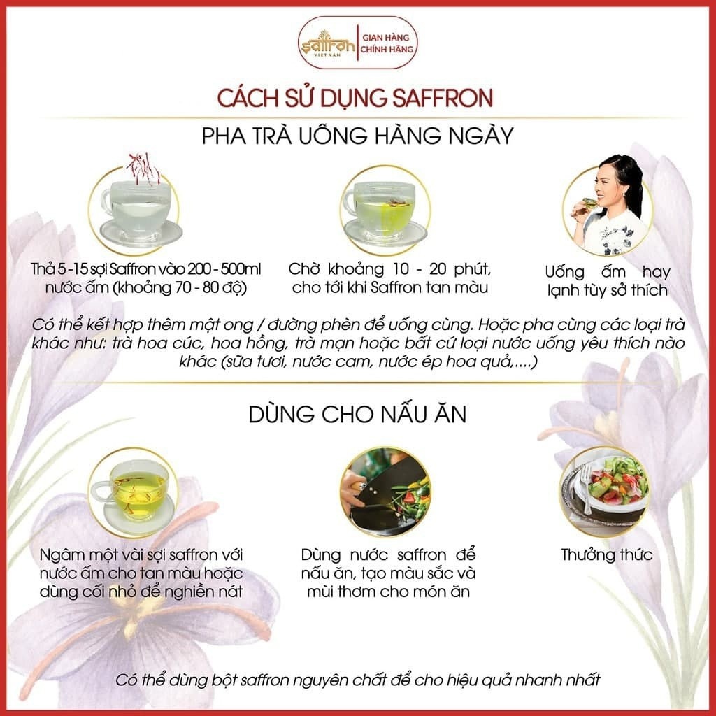 Ảnh Nhụy Hoa Nghệ Tây SAFFRON BAHRAMAN lọ 0,5Gr 3