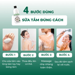 Sữa tắm dưỡng ẩm NATURALIUM 500ml (Hương Dừa) tái tạo làn da giúp da hết bị chảy xệ, trả lại làn da căng mịn, tươi trẻ