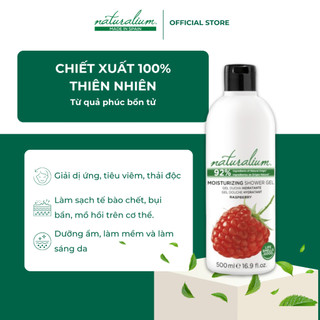 Sữa tắm dưỡng ẩm NATURALIUM 500ml (Hương Phúc Bồn Tử) an toàn cho da, chống lão hóa, giúp da khỏe mạnh sáng đẹp