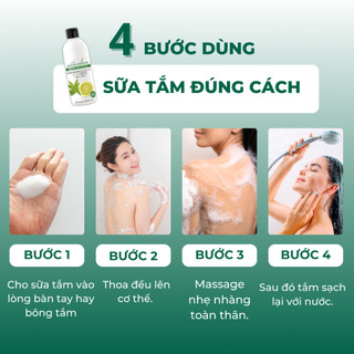 Sữa Tắm Dưỡng Ẩm Naturalium ( Hương Chanh ) Sạch Sâu, Dưỡng Ẩm, Kháng Khuẩn 500ml