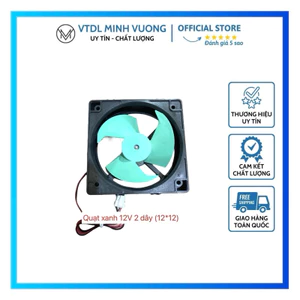 Quạt tủ lạnh xanh 12V 4 dây (12.5*12.5)