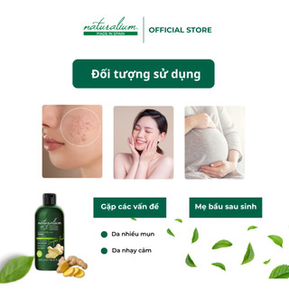 Sữa Tắm Siêu Thực Phẩm NATURALIUM Chiết Xuất Từ GỪNG Làm Sạch, Xoá Bỏ Khuyết Điểm Và Săn Chắc Da 500ml