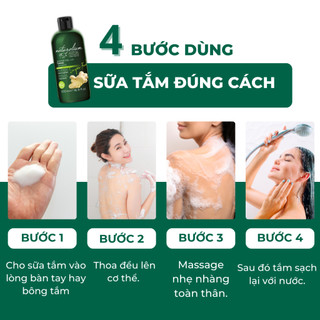 Sữa Tắm Siêu Thực Phẩm NATURALIUM Chiết Xuất Từ GỪNG Làm Sạch, Xoá Bỏ Khuyết Điểm Và Săn Chắc Da 500ml