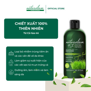 Sữa tắm siêu thực phẩm NATURALIUM 500ml (Chiết xuất từ Cỏ Lúa Mì) giúp nuôi dưỡng, làm sạch làn da hồng hào