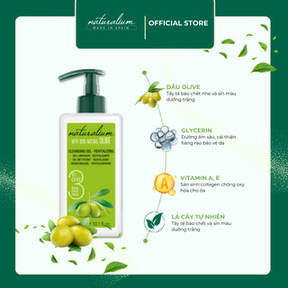 Sữa rửa mặt NATURALIUM 300ml (100% chiết xuất Oliu) giúp ngăn ngừa các vấn đề về da, mang lại làn da trắng hồng