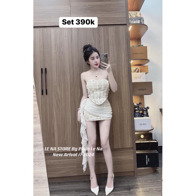 Set Cúp Ren Tơ Xéo Vạt Tua Rua Hình Thật | Shopee Việt Nam