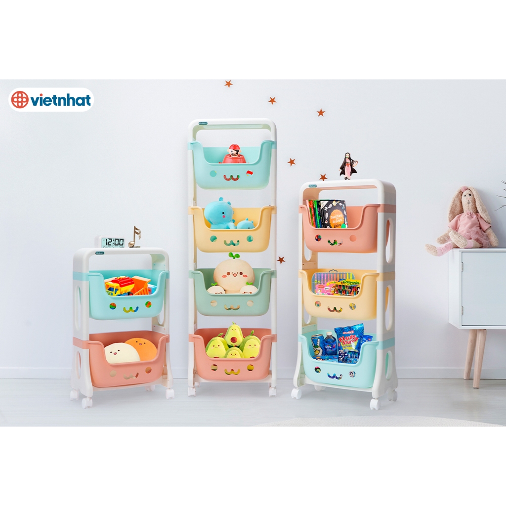 Kệ đựng quần áo, Kệ đựng đồ cho bé, Kệ đựng mỹ phẩm, Kệ gấu đa năng Hokori Chính Hãng Việt Nhật