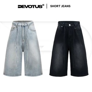 Quần Short Ngắn Jeans Devotus Form Unisex Ống Rộng Qua Gối - BASIC SHORT JEANS