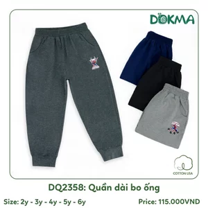 Quần Dài Bo Gấu Thời Trang Bé Trai Dokma DQ2358 DQ3223 DQ3337 DQ3261