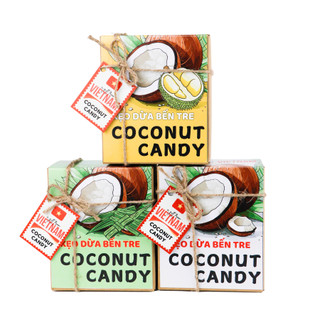Kẹo Dừa Bến Tre Légumes - Đặc Sản Việt Nam, Dẻo Thơm, Béo Bùi, 3 Vị Nguyên Bản, Sầu Riêng & Lá Dứa