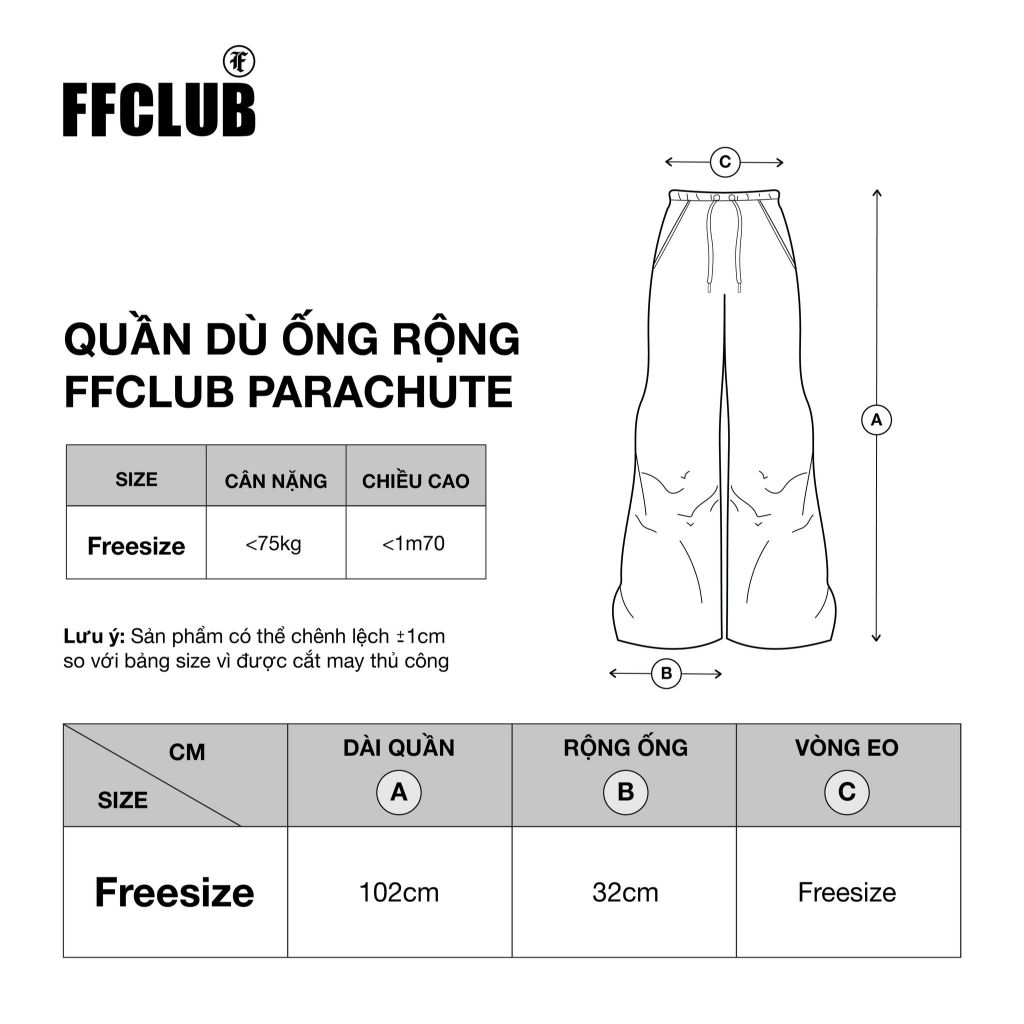 QUẦN PARACHUTE ỐNG RỘNG KAKI JEAN FORM SUÔNG MIX