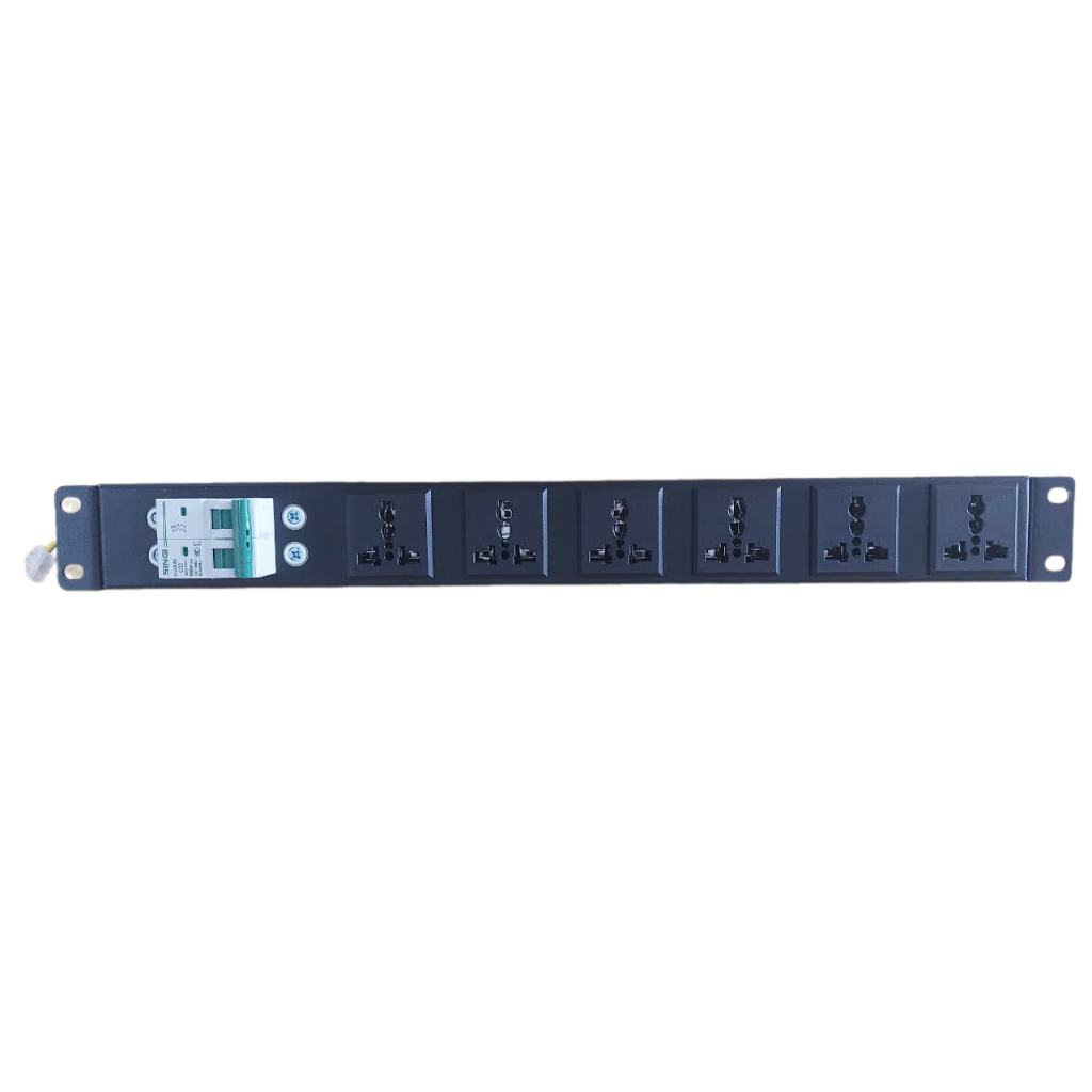 Ổ cắm điện tủ Rack, Thanh nguồn PDU 6 cổng 6 port 6 ổ cắm đa năng có ...