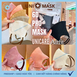 Thùng 50 chiếc Khẩu trang UNICARE 6D Promask Mẫu Thời Trang Mới Cực Sang, Xịn, Mịn