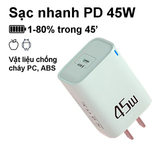 Bộ sạc nhanh Macaron PD 45W
