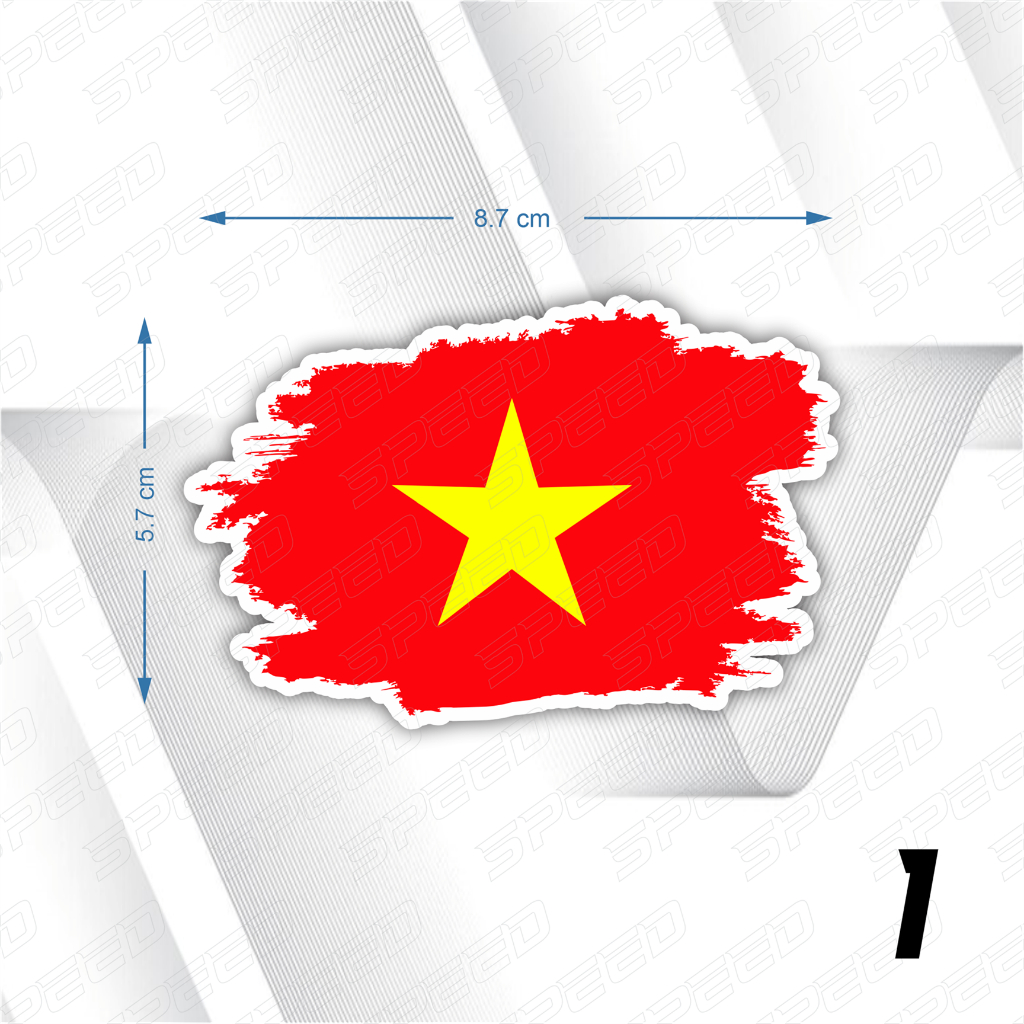 Tem cờ Việt Nam dán xe mọi vị trí | Decal Trang Trí, Sticker Dán Xe chống nắng mưa