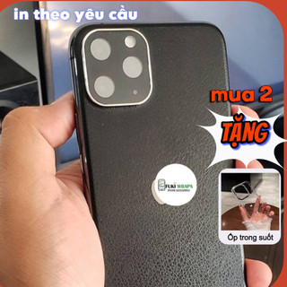 Miếng Dán Skin Mặt lưng Camera Táo Vân da đen Dành cho 15 pro max 14 pro max 13 pro max 12 pro max 11 pro max - Fukishop