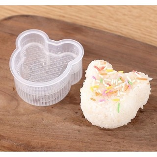Set 7 khuôn ép cơm tạo hình,làm cơm nắm,làm bánh cho bé bằng nhựa trong suốt siêu đẹp