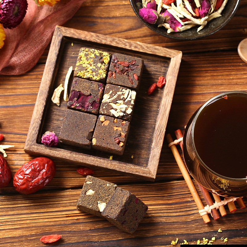500g Viên đường nâu nguyên vị, vị gừng, vị hoa hồng, vị quế hoa Tiệm trà An Chi