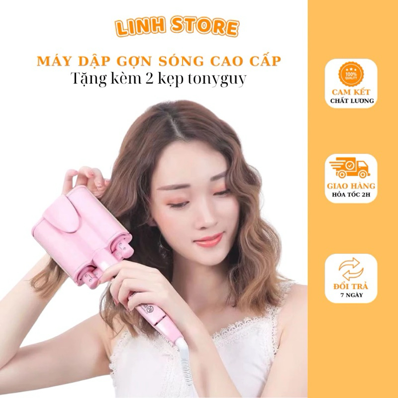 Máy dập gợn sóng 3 gợn mini có hộp nhựa