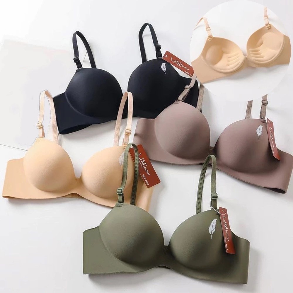 Combo 2-3 Áo ngực nữ, Áo lót su đúc hình lá có may chống rách không gọng đệm 3cm LÁ LIỄU