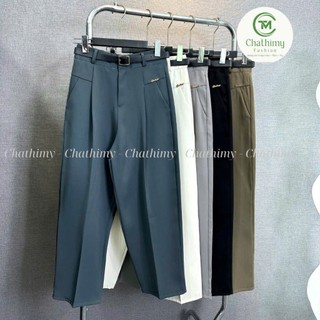 Quần vải nữ công sở dáng baggy thụng kiểu mới, chất Gold nhật- Quần tây nữ lưng cao đi học  trơn mềm(02) CTM