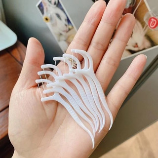 Tăm Chỉ Nha Khoa Hộp 50 Chiếc Tiệt Trùng Sợi Chỉ Mảnh Tăm Nha Khoa Vệ Sinh Răng Miệng Chống Sâu Răng