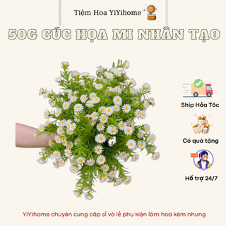 50g Cúc Họa Mi Trắng Nhân Tạo Trang Trí Nhà Cửa, Phòng Decor DIY Handmade YiYihome