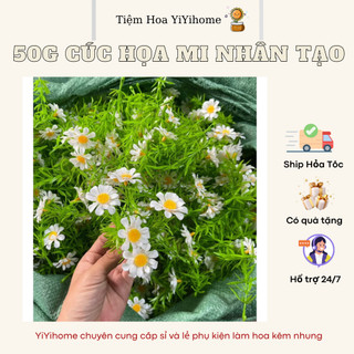 50g Cúc Họa Mi Trắng Nhân Tạo Trang Trí Nhà Cửa, Phòng Decor DIY Handmade YiYihome