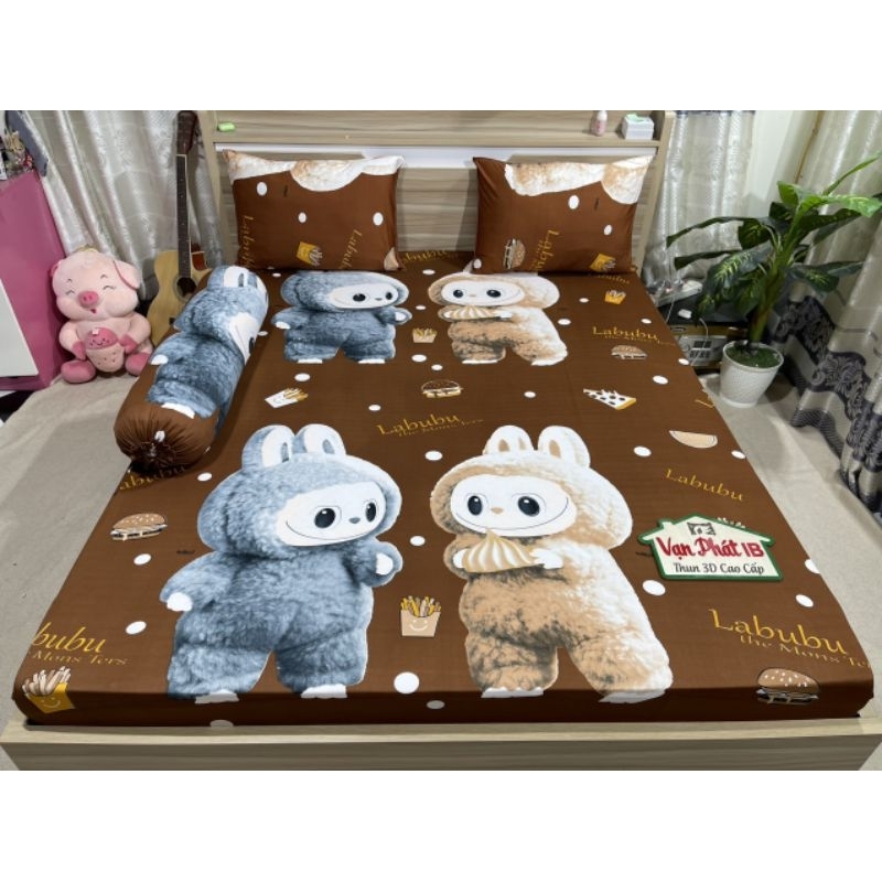 Drap thun lạnh Hàn Quốc LABUBU SIÊU HOT  bộ 4 món, ib chọn mẫu mới nhất