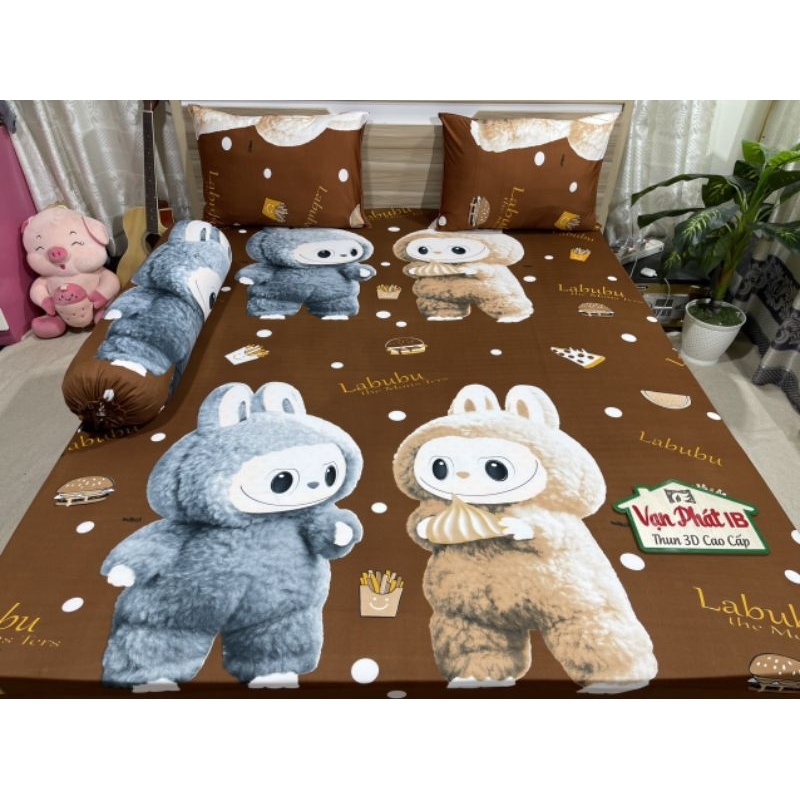 Drap thun lạnh Hàn Quốc LABUBU SIÊU HOT  bộ 4 món, ib chọn mẫu mới nhất