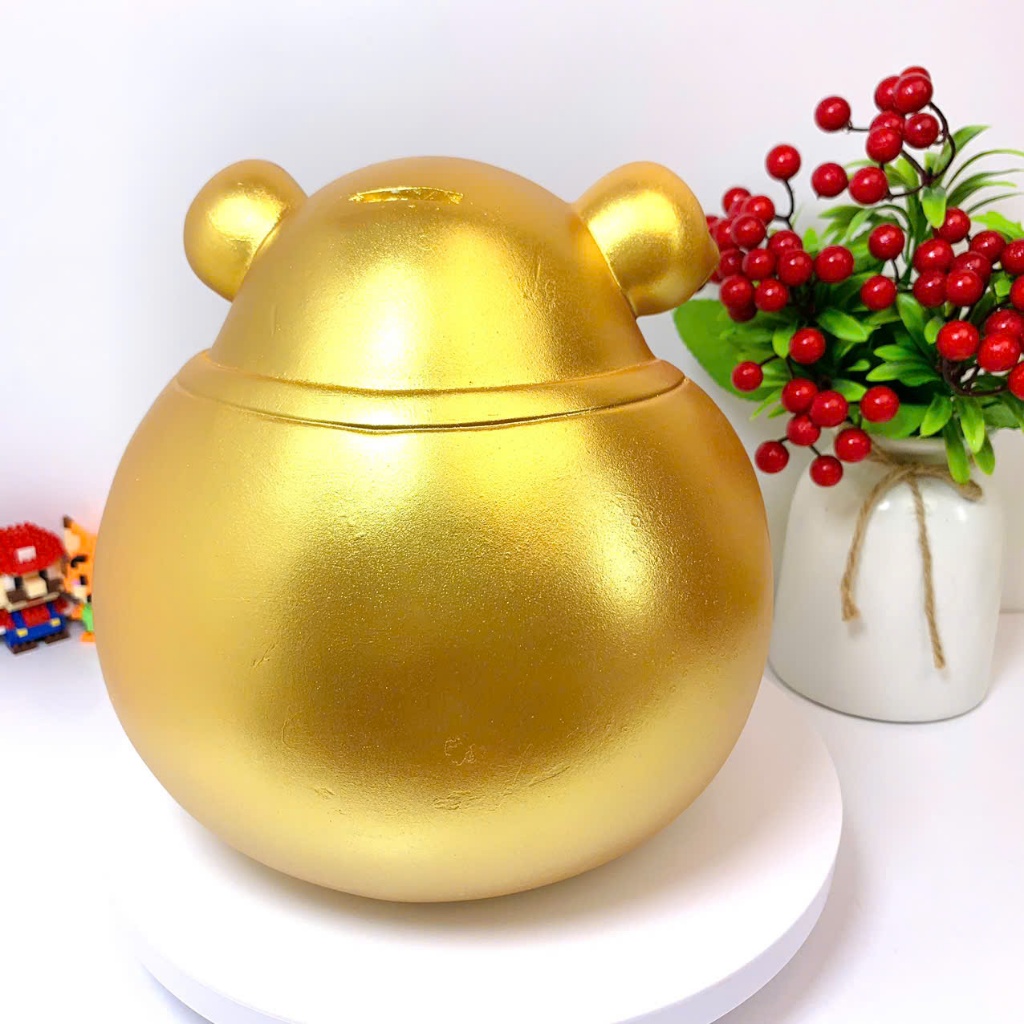 Heo đất tiết kiệm Bụng Bự Tài Lộc phong thủy size to- ống tiết kiệm lợn đất tiết kiệm trang trí