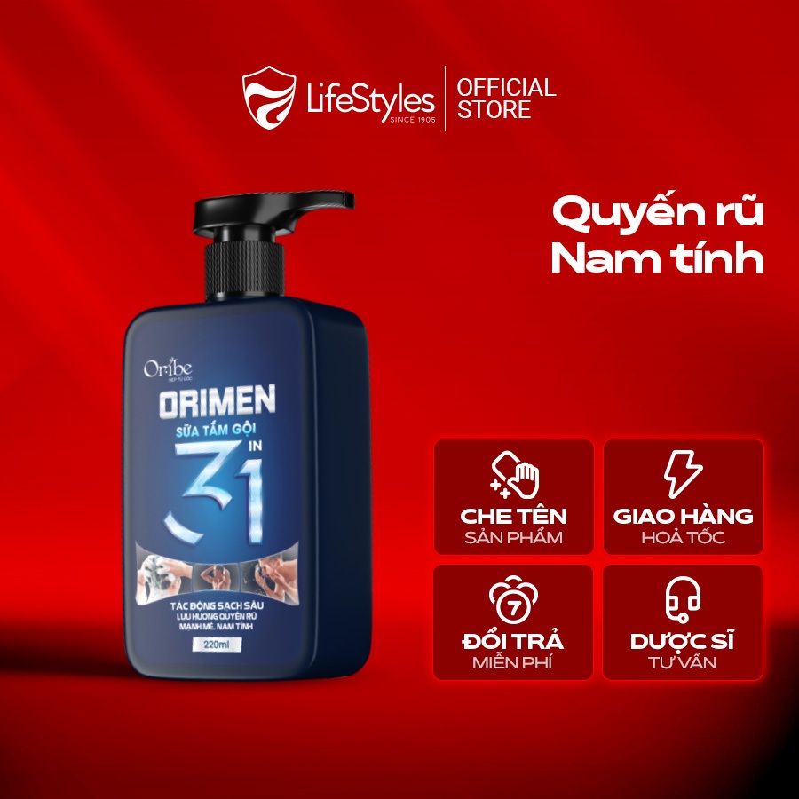 Ảnh Bọt vệ sinh nam sữa tắm gội toàn thân cho nam giới 3in1 Orimen lưu hương quyến rũ mạnh mẽ 3