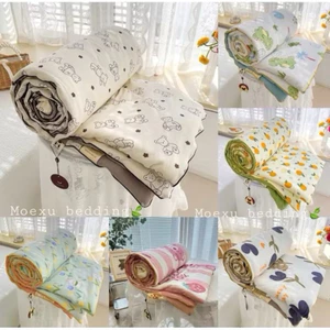 Chăn hè 2m2x2m cotton đũi dùng được nhiều mùa màu sắc nhẹ nhàng mẫu mới 2024
