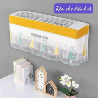 bọc điều hòa chống bụi,vải rèm che điều hòa chắn gió lạnh,vỏ bọc điều hòa trang trí