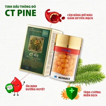 (Hộp 100 viên)Tinh dầu thông đỏ Hàn Quốc CTPINE | CT Pharma