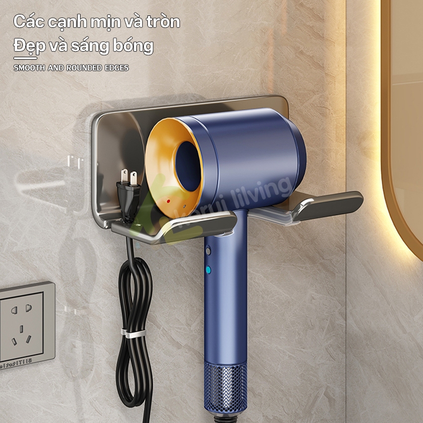 Kệ đỡ máy sấy tóc LUMERA, kệ treo máy sấy để nhà tắm dán tường đa năng, tiện lợi