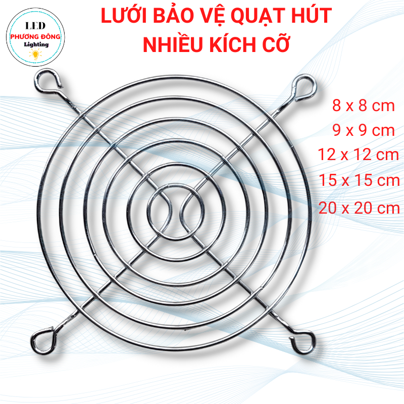 COMBO 2 Lưới Bảo Vệ Quạt Hút, Tủ Điện 8cm 9cm 12cm 15cm 20cm