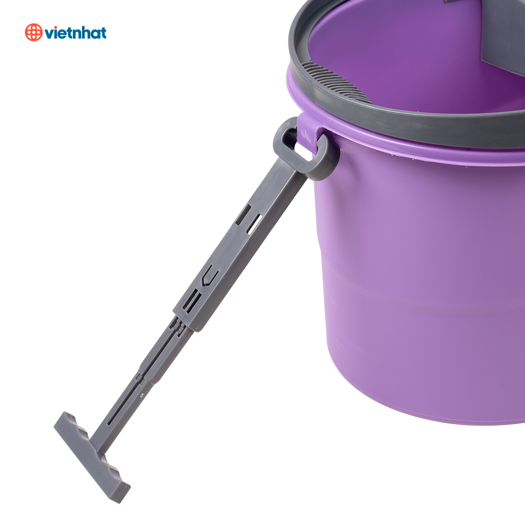 Combo Chổi Lau Nhà + Xô Kéo Có Cơ Chế Vắt Ly Tâm Cao Cấp Chính Hãng Việt Nhật ( mã 9556)