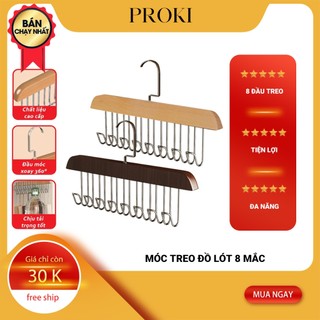 Móc gỗ treo đồ Proki đa năng, móc treo đồ lót áo ngực thắt lưng áo 2 dây bra