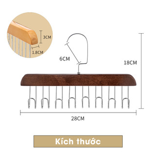 Móc gỗ treo đồ Proki đa năng, móc treo đồ lót áo ngực thắt lưng áo 2 dây bra