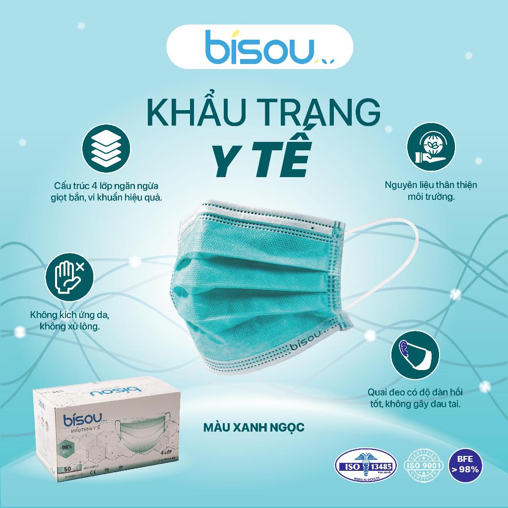Combo 3 hộp 150 cái khẩu trang y tế cao cấp hiệu Bisou