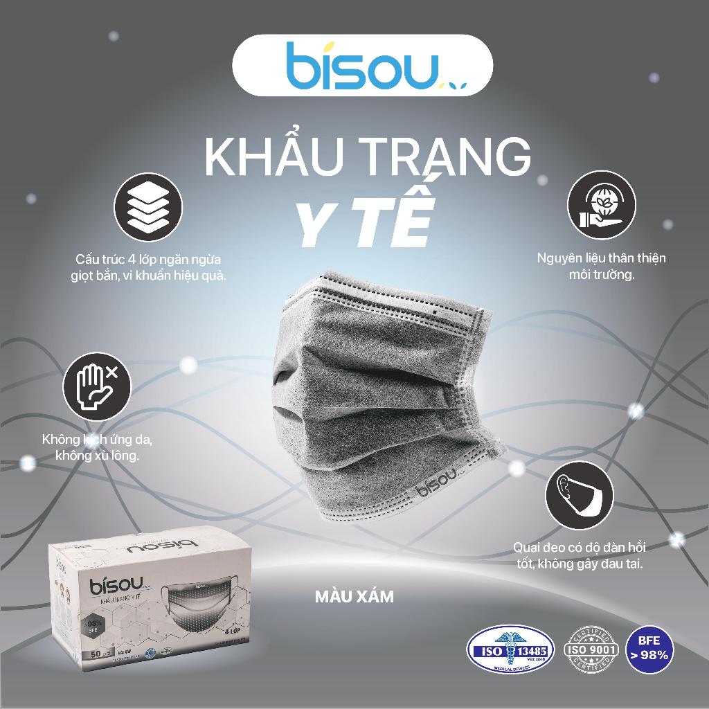 Combo 3 hộp 150 cái khẩu trang y tế cao cấp hiệu Bisou