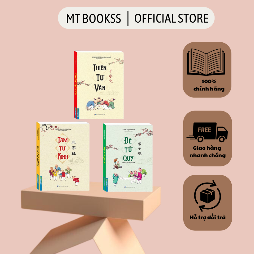 Sách - Combo 3 Cuốn Đệ Tử Quy + Thiên Tự Văn + Tam Tự Kinh