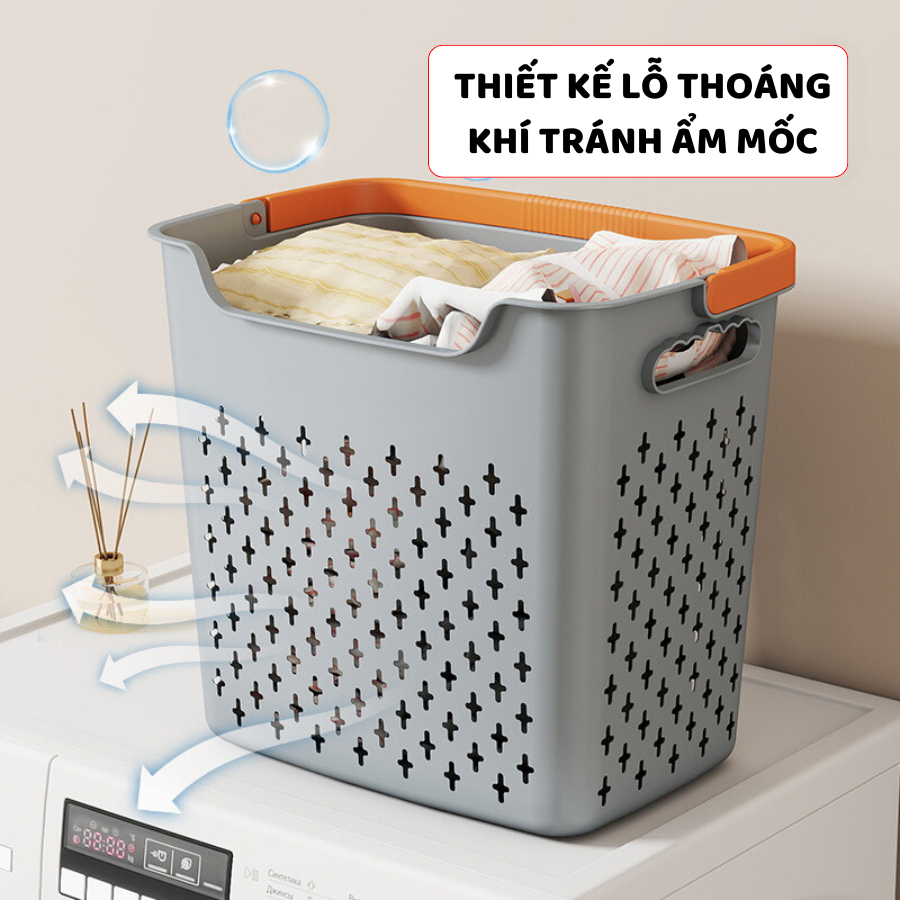 [MUA 1 ĐƯỢC 2] Giỏ Đựng Quần Áo Bẩn ENODA HOME, Giỏ Đựng Đồ Lót Có Quai Xách, 3 Kích Thước Đa Dạng Lựa Chọn Q048