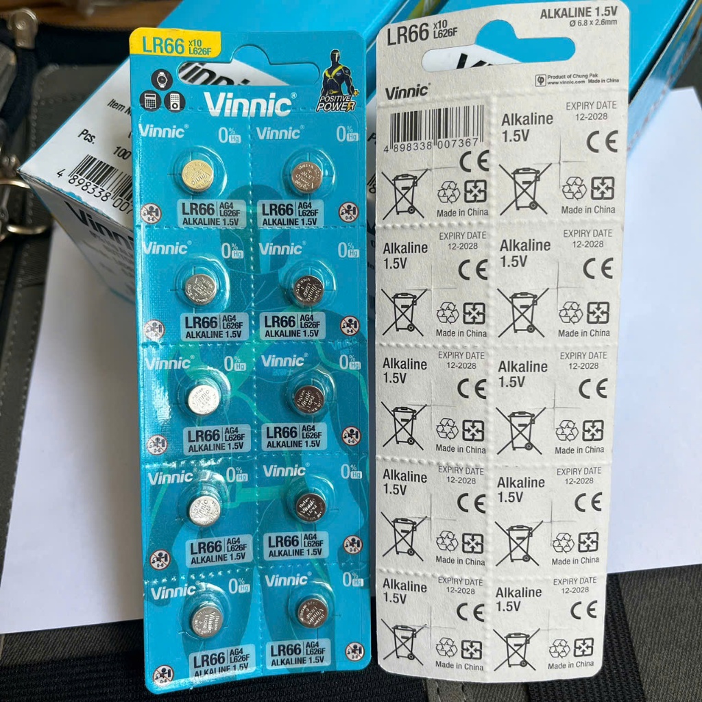 Combo GIÁ RẺ Vỉ 10 viên pin Vinnic L626F LR66 AG4 SR626SW 626 377 - Pin ...